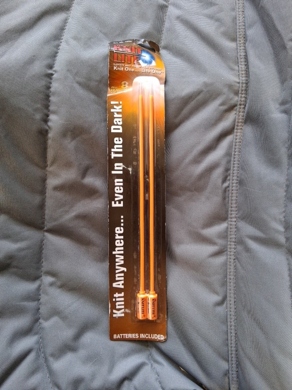 Orange LED Knitting Needles - Knit Anywhere Lighted Needles 13" 5.0 Mm